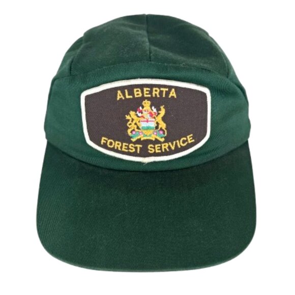 Vintage Alberta Forest Service Hat Classic Cap AB Provincial Forestry Green - Picture 1 of 12